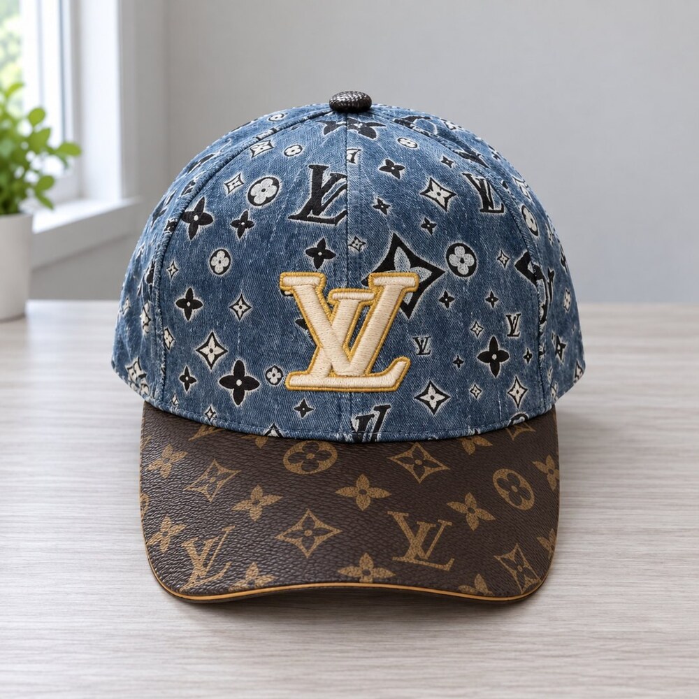 Louis Vuitton Blue Brown Monogram Cap
